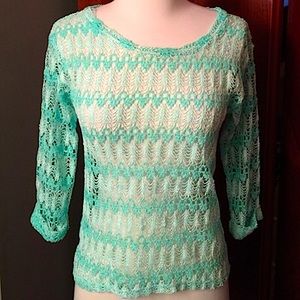 Mint lace top